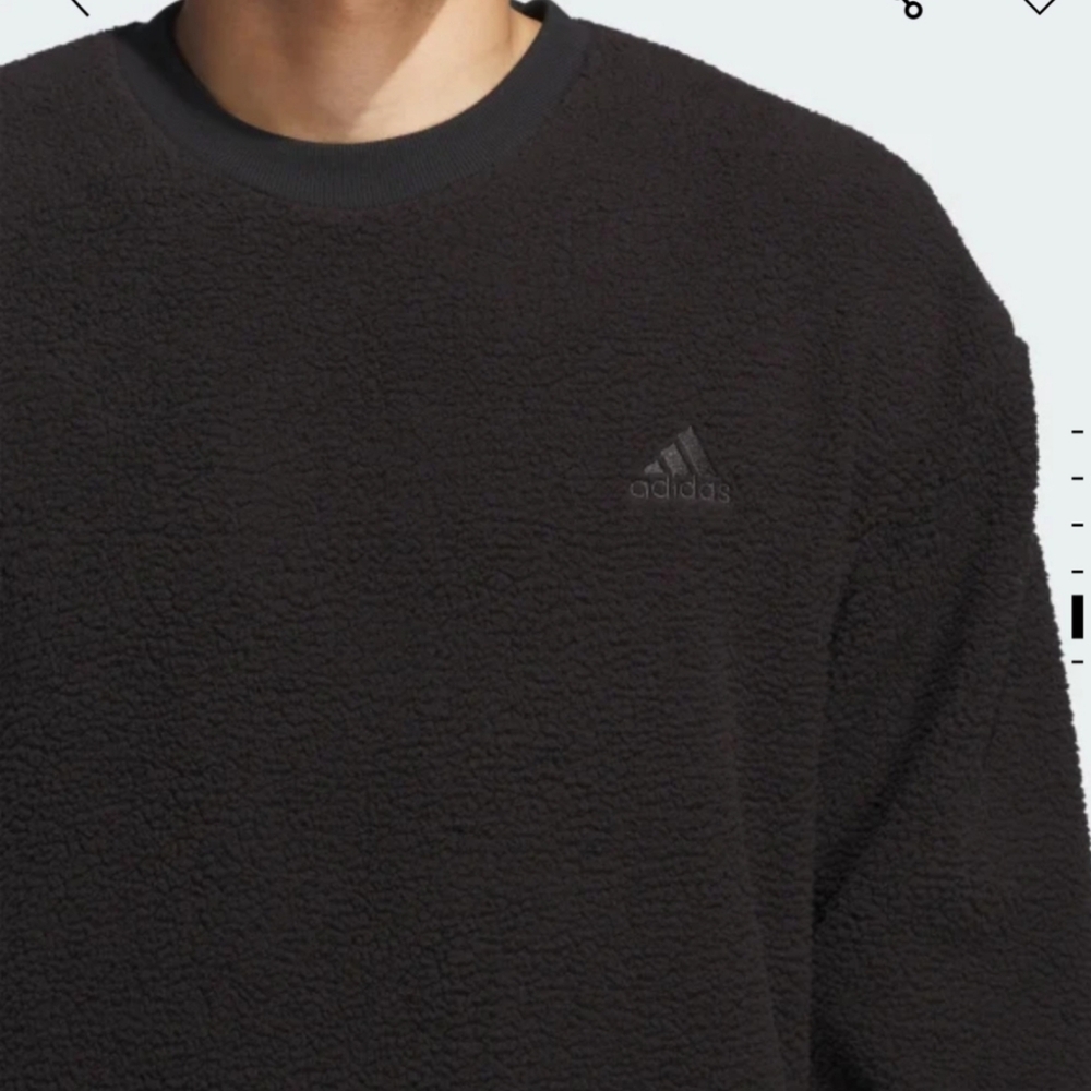 ADIDAS MENS PLUSH SWEAT SHIRT, XL - Picture 3 of 6